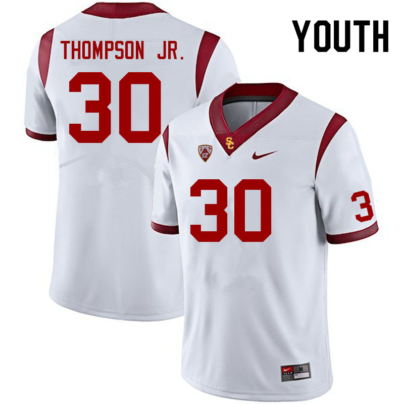 Youth #30 Chris Thompson Jr. USC Trojans College Football Jerseys Sale-White
